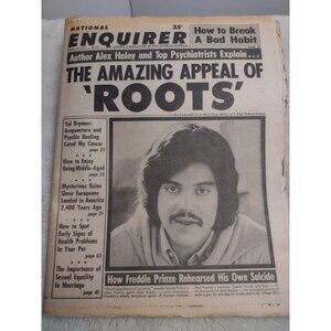 National Enquirer Magazine Feb 1977 Roots Freddie Prinze Suicide Carter America